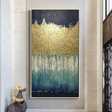 Gold Leaf  Money Tree Hand Painted Modern Abstract Oil Painting On Canvas Wall Art  For Living Room  Home Decoration No Framed 2024 - buy cheap