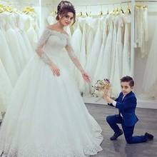 NUOXIFANG robe de mariage Floor Length Wedding Dresses Princess Elegant Long Sleeves Bridal Gowns 2019 A Line Vestidos De Noiva 2024 - buy cheap
