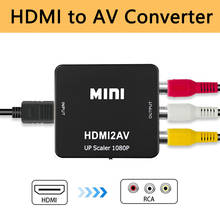 Conversor de hdmi para av, adaptador compósito cvsb out, hdmi2av hd, 1080p, suporte ntsc pal para tv, ps3, ps4 e dvd 2024 - compre barato