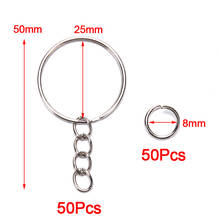 100Pcs  Alloy Keyring Keychain Split Jump Rings Bulk Ring DIY Jewelry Key Chain Craft 2024 - buy cheap