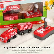 Remote Control RC Electric Small Train Toys Set Connected with Wooden Railway Track Interesting Present for Children 2024 - buy cheap