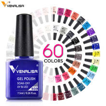 Venalisa Gel Varnish Long Wear Top Nail Art Design Manicure 60Colors 7.5ml Soak Off Enamel Gel Polish UV Gel Nail Polish Lacquer 2024 - buy cheap