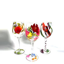 Interesting Painted Colored Wine Glass Champagne Flute  Vodka  Cups Hotel Bar Party Drinkware Home Decoration 2024 - buy cheap