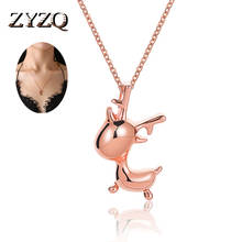 ZYZQ Factory Wholesale Christmas Gift Necklace Dear Deer Shaped Pendant Eternity Love Present For Girlfriend Trendy Jewelry 2024 - buy cheap