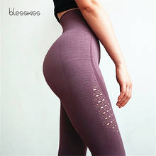BLESSKISS Yoga Pants Leggings Sport Women Fitness Push Up Energy Seamless Leggins For Ladies Running High Waist gym Tights Pink 2024 - compre barato