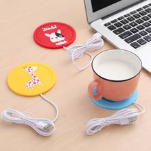Calentador USB de silicona con dibujos animados para el hogar y la Oficina, taza de café, té de la leche, bebidas calientes, utensilios de cocina 2024 - compra barato