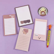 50Sheets/Pack Kawaii Korean INS Cute Bear Memo Pad N Times Sticky Notes Portable Notepad School Office Supply Stationery 2024 - buy cheap