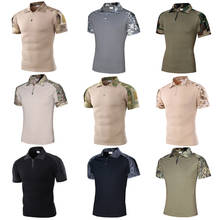 Outdoor Short Sleeve Polo Shirt ACU CP Desert Camouflage Tactical Military Uniform Absorb Sweat Hunting Men Combat Army Suit 2024 - buy cheap