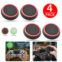 4pcs  Silicone Analog Thumb Stick Grips Cover For  One Playstation 4 For PS4/PS3 Pro Slim Gamepad Cap Joystick Cap Cases 2024 - buy cheap