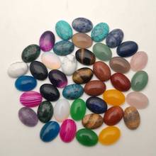 13x18mm misturado 50 pçs contas de pedra natural cabochão oval para fazer jóias anel accsories atacado frete grátis sem furo 2024 - compre barato