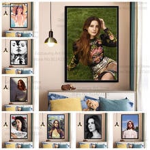 Lana del rey sexy cantor cartaz da lona quadros de arte da parede cartazes e impressões para a decoração de casa 2024 - compre barato