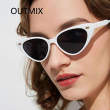 Солнцезащитные очки женские, кошачий глаз, ретро, треугольные, винтажные, UV400 2024 - купить недорого
