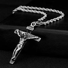 Diffone Classice Cross Necklace For Men Long Link Chain Necklace Charm 2 Colors Pendant Necklace For Hombre Viking Necklace Gift 2024 - buy cheap