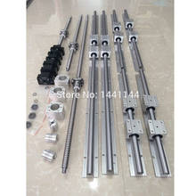 EU RU SBR 16 linear guide Rail 6 set SBR16 - 300/700/1100mm + ballscrew set SFU1605 - 350/750/1150mm + BK/BF12 CNC parts 2024 - buy cheap