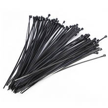 100PCS 100mm Plastic Zip  m Wrap Cable Loop Ties Wire Self-Locking Black Network Nylon Plastic Cable Wire Zip Tie Cord Strap 2024 - buy cheap