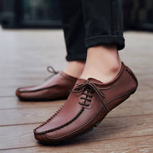 Genuine Leather Men Casual Shoes Fashion Loafers 2021 Newly High Quality Handmade Boat Shape Driving Shoes Man Zapatos De Hombre 2024 - buy cheap