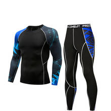 Men's fitness thermal underwear compression men's T-shirt + tights cold winter underwear men's running sportswear quality suit 2024 - buy cheap