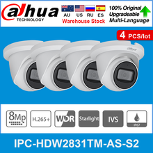 Dahua Original IPC-HDW2831TM-AS 8MP POE Built-in Mic SD Card Slot H.265+  IP67 Starlight Eyeball IP Camera 4pcs/lot 2024 - buy cheap
