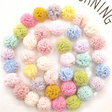 50pcs/lot Mix color DIY Mesh ball for Children Headwear Hair clip Accessories and Garment Accessories 2024 - buy cheap