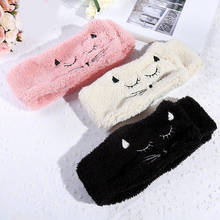 New Arrival Women Headbands soft Coral Fleece Makeup Head Wrap Headband WashFace Turban Cute Cat Turban Hairband Hair Accesories 2024 - buy cheap