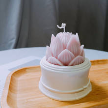 New 3D Lotus Flower Candle Mold for Candle Making Aroma Gypsum Plaster Craft Silicone Mould Soap Mold 2024 - buy cheap