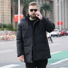 Winter large size men's down jacket 9XL 10XL 160kg hooded long loose loose oversized winter coat 2024 - buy cheap
