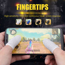 Luva para controle de dedo respirável, luva de dedo para pubg à prova de suor, sem arranhões, tela sensível ao toque para jogos, 1 par 2024 - compre barato