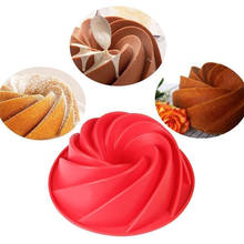 Molde de silicona con forma de remolino grande 3D, herramientas de cocina para hornear pasteles, panadería, plato para hornear, bandeja para pasteles 2024 - compra barato