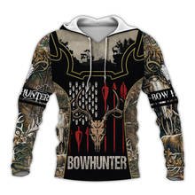 Bow Hunter 3D All Over Printed Mens Hoodies Autumn Harajuku Sweatshirt Unisex Casual Zip Hoodie Jacket XY0104 2024 - buy cheap