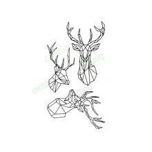 Waterproof Temporary tatoo stickers simplify Geometry deer tatto Tatuajes Hand Tatouage Body  flash fakeTattoo Sticker Taty 2024 - buy cheap