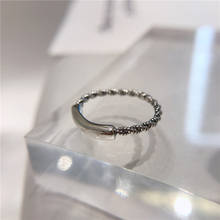 Liemjee joias de moda s925 anel torcido brilhante retrô s925 presente para mulheres em todas as estações 2024 - compre barato