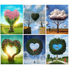 Canvas Size Full Square/Round 5d Diamond Painting Tree Mosaic Nature DIY Diamond Embroidery Landscape Heart Home Decor Craft Kit 2024 - buy cheap