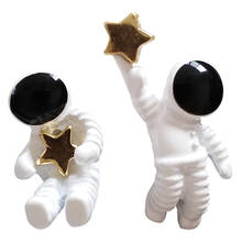 Brincos de haste de estrela engraçada de astronauta de metal ério para mulheres-joias femininas 2024 - compre barato
