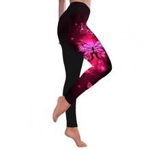 Plus Size Women Leggings High Waist Multicolored Butterfly Printed Hip Lift Stretchy Skinny Pants Sports Seamless Slim Trousers 2024 - buy cheap