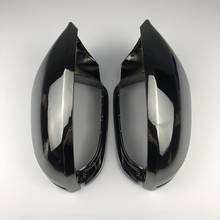 Tapa de espejo retrovisor de repuesto lateral para AUDI A6 C7 2012-2017, tapas de espejo retrovisor negro de acero de tungsteno, cubierta de coche 2024 - compra barato