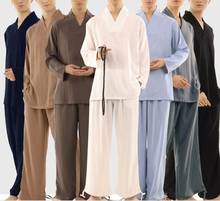 unisex Summer&Spring high-grade cotton&linen lay zen clothing yoga meditation suits shaolin monk kung fu martial arts unifroms 2024 - buy cheap