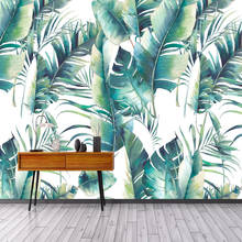 Mural de hoja de plátano personalizado, revestimiento de pared para sala de estar, dormitorio, comedor, decoración de pared, lienzo impermeable, pintura, papel tapiz fotográfico 3D 2024 - compra barato