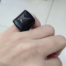 New Hip hop Man Geometric Ring Simple Pyramid Polished Band Ring for Men Stainless Steel Fashion Black Ring Big New Male rings 2024 - buy cheap