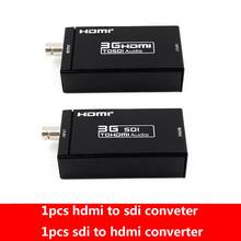 Extensor HDMI sobre Coaxial de 100m, convertidor Mini de HDMI a SDI + convertidor de SDI a HDMI, extensor de HDMI sobre Cable Coaxial 2024 - compra barato