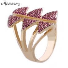 Moonmory novo anéis de borboleta de prata esterlina 100% real com charmoso zircônia vermelha para mulheres joias para presente de casamento e noivado 2024 - compre barato