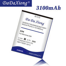 DaDaXiong 3100mAh For Micromax A94 Phone Battery 2024 - buy cheap