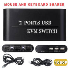 Pohiks 1pc High Quality 1080P HD 2ports KVM Switcher Durable Keyboard Mouse Splitter With USB Cable For PC Computer 2024 - buy cheap
