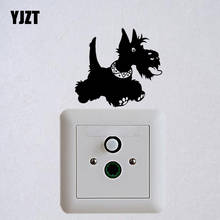 YJZT Cute Dogs Vinyl Wall Switch Sticker Cartoon Animal Decal Kids Room Decor Art Fashion S19-0238 2024 - buy cheap