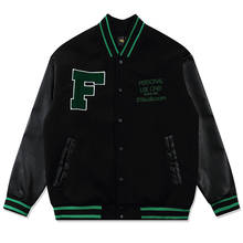 Куртка для колледжа Мужская меховая, с вышитыми буквами, в стиле Харадзюку, модная куртка-бомбер унисекс, куртка-бомбер, Женская бейсбольная куртка, 2021 2024 - купить недорого