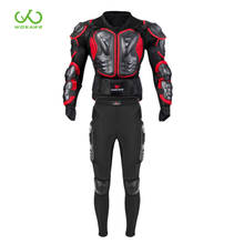Wosawe conjunto de proteção do corpo inteiro motocross cotovelo joelho quadril bunda peito volta armadura jaqueta calças protetor da motocicleta terno 2024 - compre barato