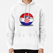 Croatia Countryball hoodie long sleeve Croatia Hrvatska Ball Croatiaball Countryball Hrvatskaball Flag 2024 - buy cheap