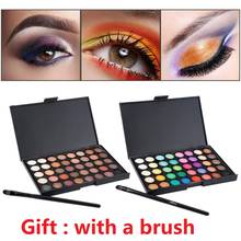 40 Colors Matte Eyeshadow Palette Cosmetics Glitter Eye Shadow Waterproof Long Lasting Makeup Shimmer Palette Kit With Brush Set 2024 - купить недорого