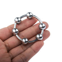 Anillo de acero inoxidable para el pene para hombres, Juguetes sexuales para adultos, dispositivo de castidad, retardante de la duración del escroto, Sex Shop 2024 - compra barato