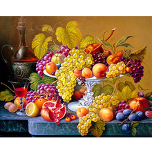 Zhdar pintura completa com diamantes 5d faça você mesmo broca quadrada redonda cesta de frutas ponto cruz decoração de casa mosaico 2024 - compre barato