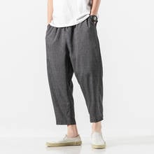 Mens Harem Pants Japanese Casual Cotton Linen Sweatpants Man Jogger Pants Harajuku Style Loose Pants Male 2020 Large Size M-5XL 2024 - buy cheap